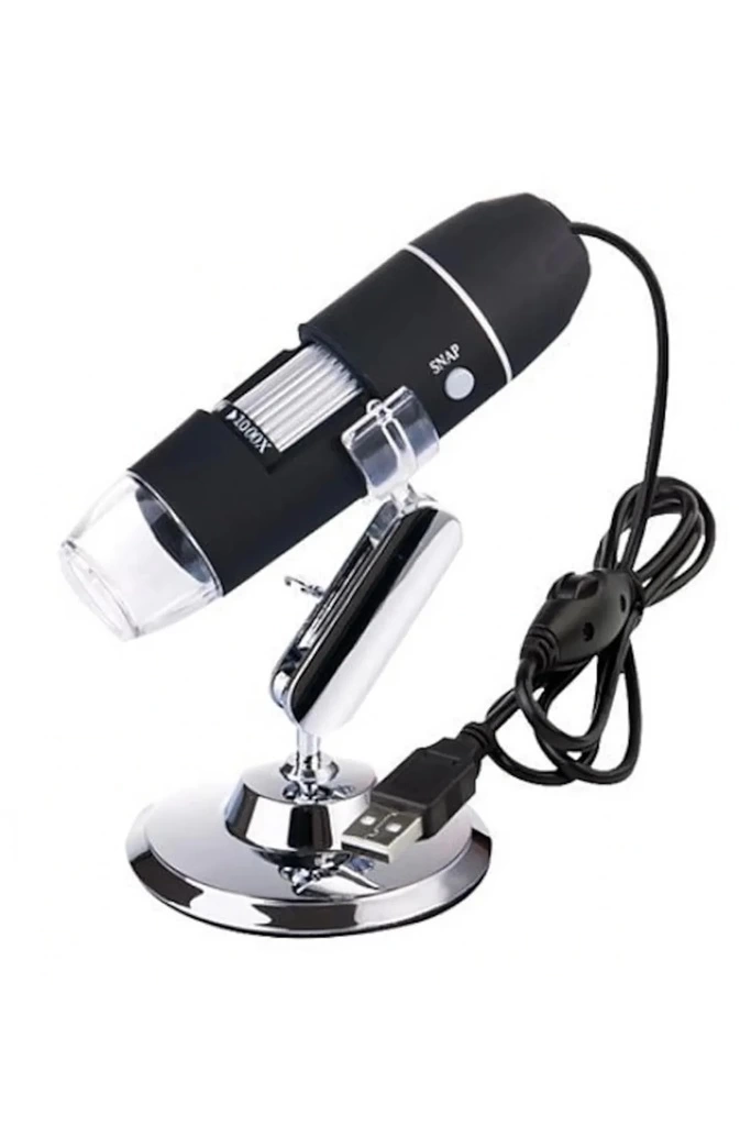 -1600X USB dijital mikroskop kamera endoskop 8LED büyüteç Metal standı ( Lisinya )