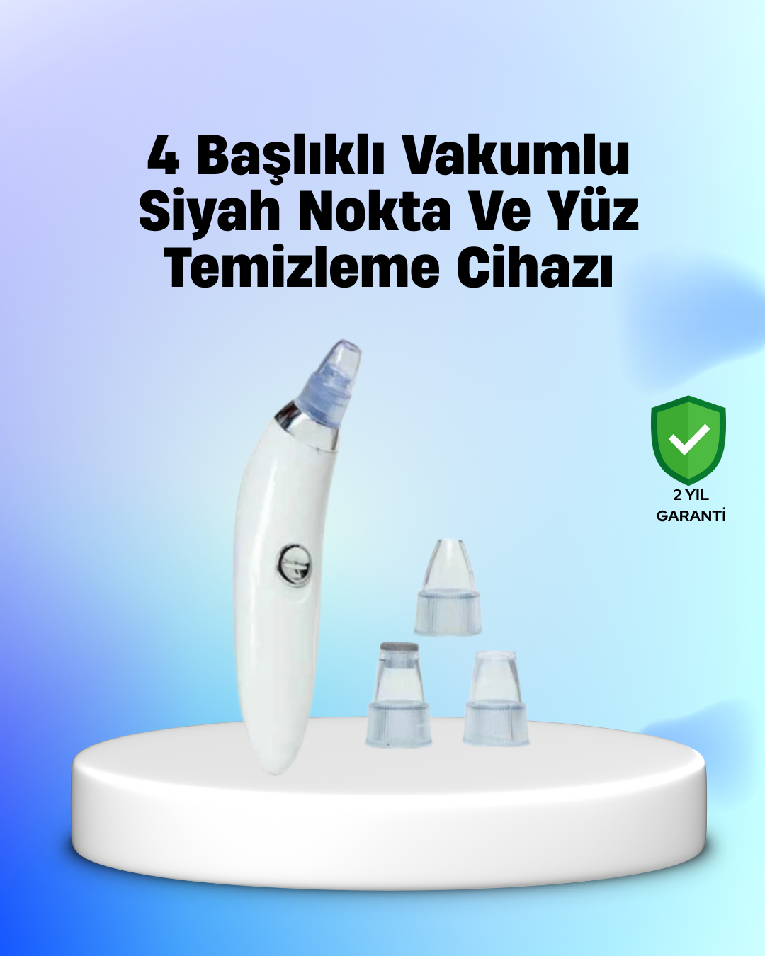 Vakum Teknolojili Siyah Nokta Temizleyici Cihaz – 4 Farklı Başlık ve Derinlemesine Gözenek Temizliği - Lisinya
