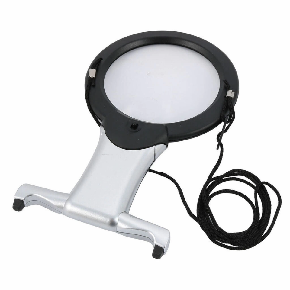 - 2X 6X LED eller serbest,boyun asılı,dıkış,okuma için en uygun Büyüteç 11b-1 ( Lisinya )