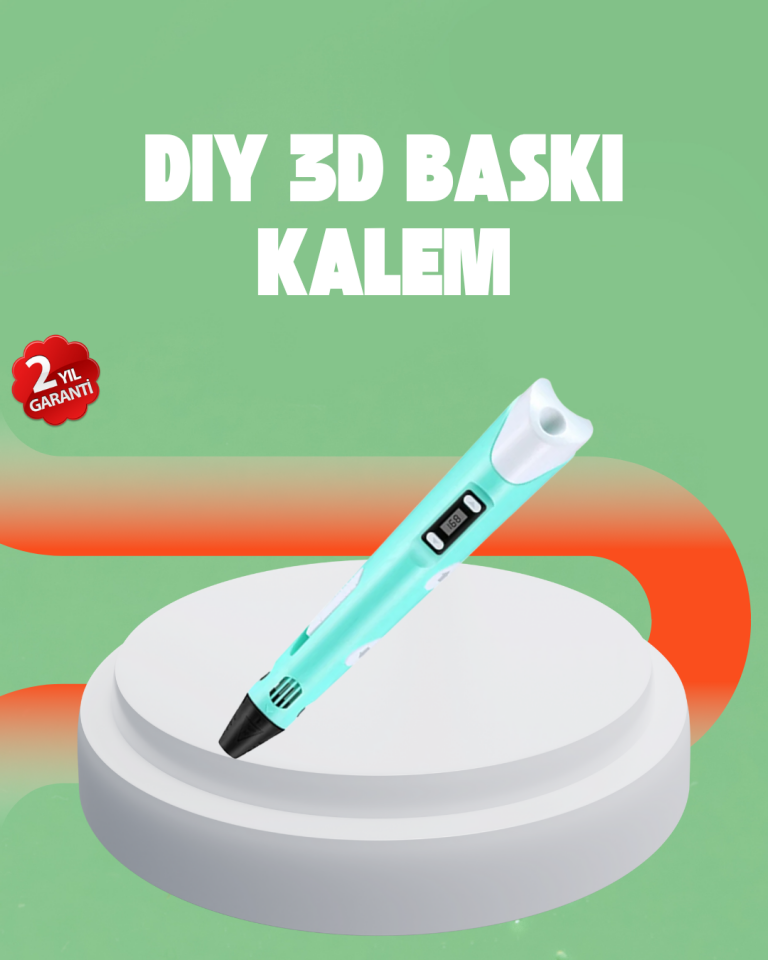 YamanHobi 3D Yazıcı Kalemi PLA ABS HIPS Filament Uyumlu Mavi