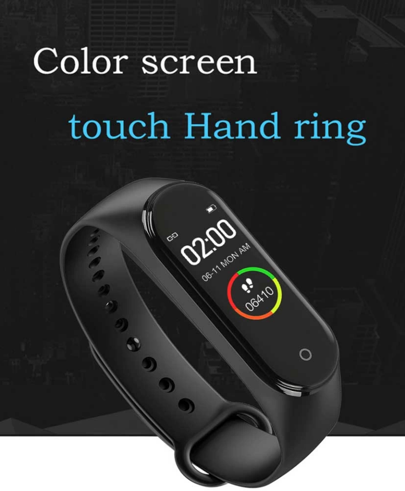 M4 Akıllı Saat Bileklik Kalp Hızı Kan Basıncı Nabız Pedometre Smart Watch ( Lisinya )