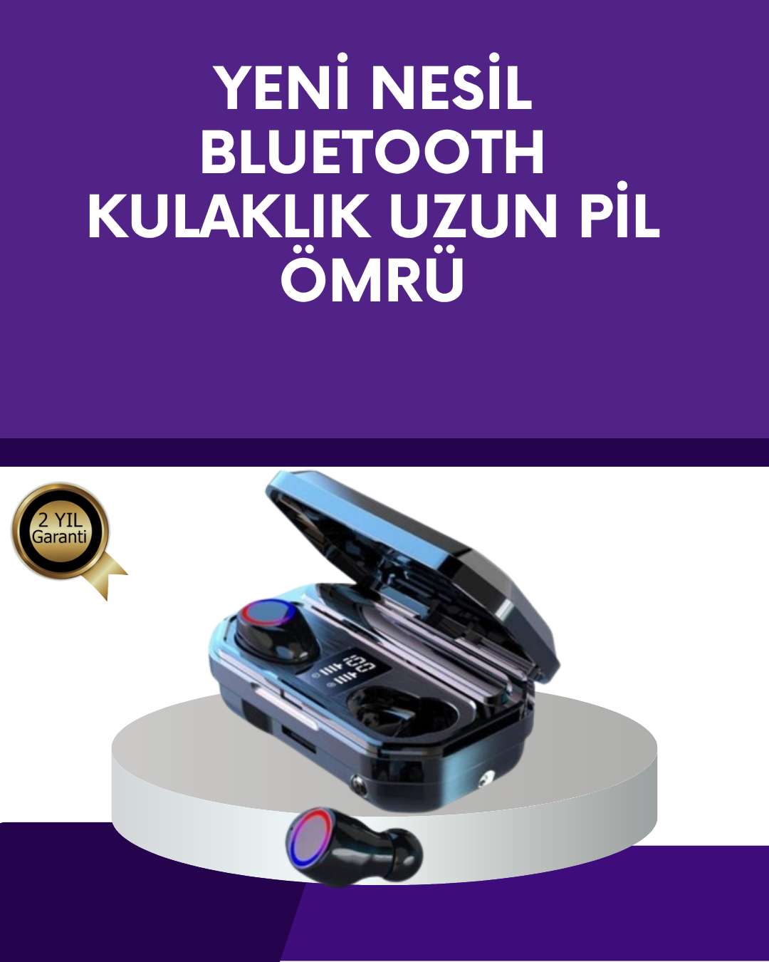 Uzun Pil Ömürlü Kablosuz Kulaklık – 4 Saat Kesintisiz Kullanım - Lisinya