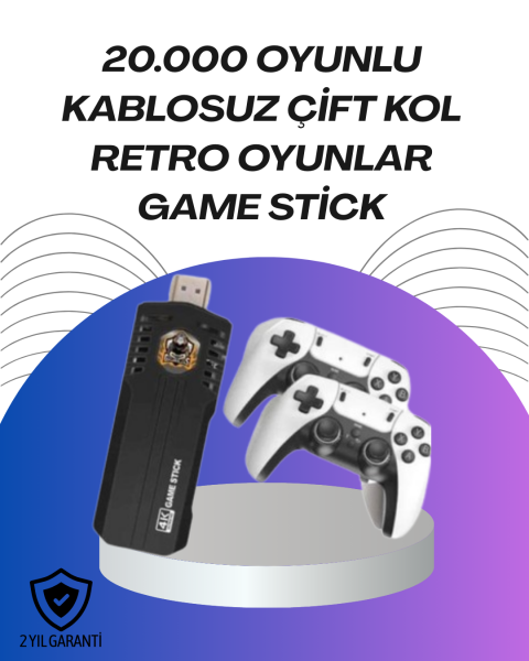 Kablosuz Retro Oyun Konsolu – Binlerce Oyun ve HD Görüntü ile Keyifli Oyun Deneyimi