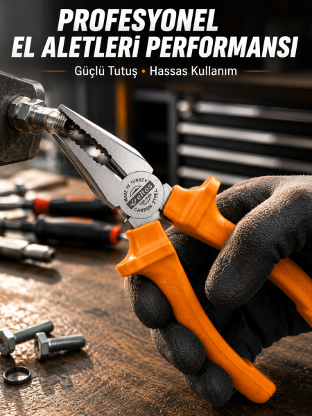 Ergonomik Saplı Hassas Kavrama Dövme Çelik Pense - Lisinya
