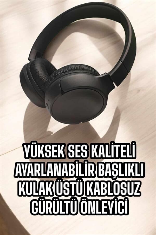Kulak Üstü Kablosuz Bluetooth Kulaklık Gürültü Önleyici Ayarlanabilir - Lisinya