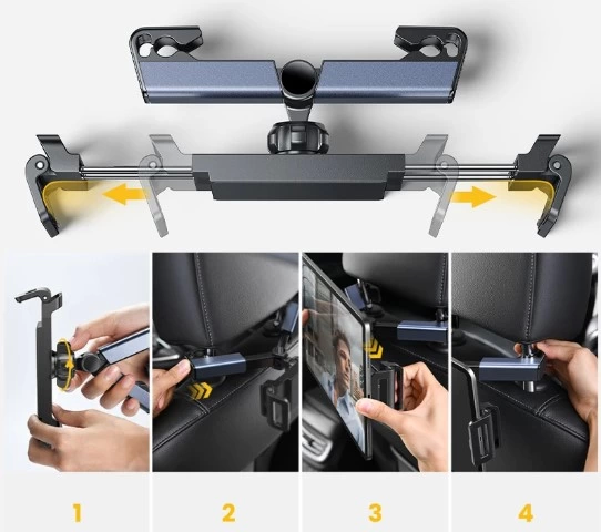 Pratik Koltuk Arkası Ayarlanabilir Tablet Telefon Tutucu ( Lisinya )