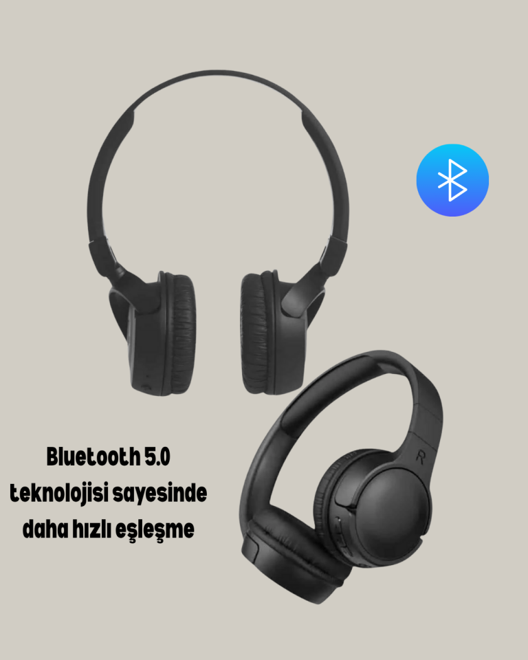 Ayarlanabilir Baş Bantlı Kablosuz Kulak Üstü Kulaklık - Lisinya