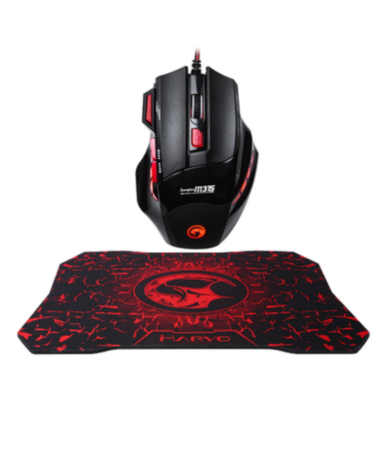 Işıklı Oyuncu Mouse ve Mousepad Seti Ergonomik Tasarım ve RGB Aydınlatma - Lisinya