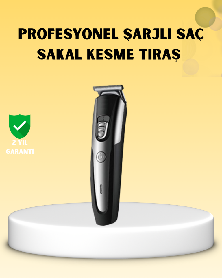 Profesyonel Saç ve Sakal Kesme Tıraş Makinesi Kablosuz Ergonomik Tasarım - Lisinya