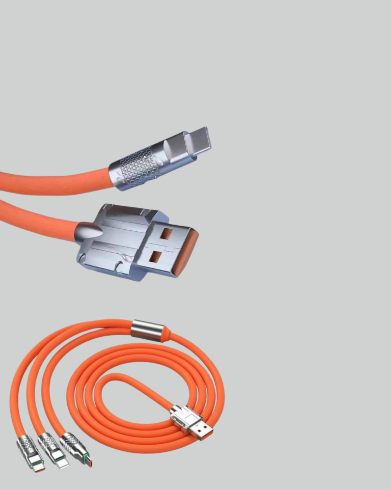 120 W Şarj ve Veri Aktarımı Kablo– 3 Başlıklı Çok Amaçlı Kablo Yüksek Hızlı - Lisinya