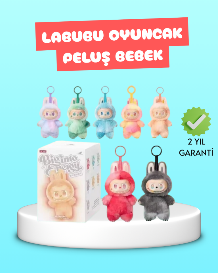 Yumuşak Dolgulu Labubu Karakter Peluş Oyuncak - Lisinya