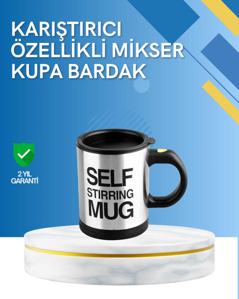 Çift Katmanlı Termos Özellikli Karıştırma Motorlu Kupa - Lisinya