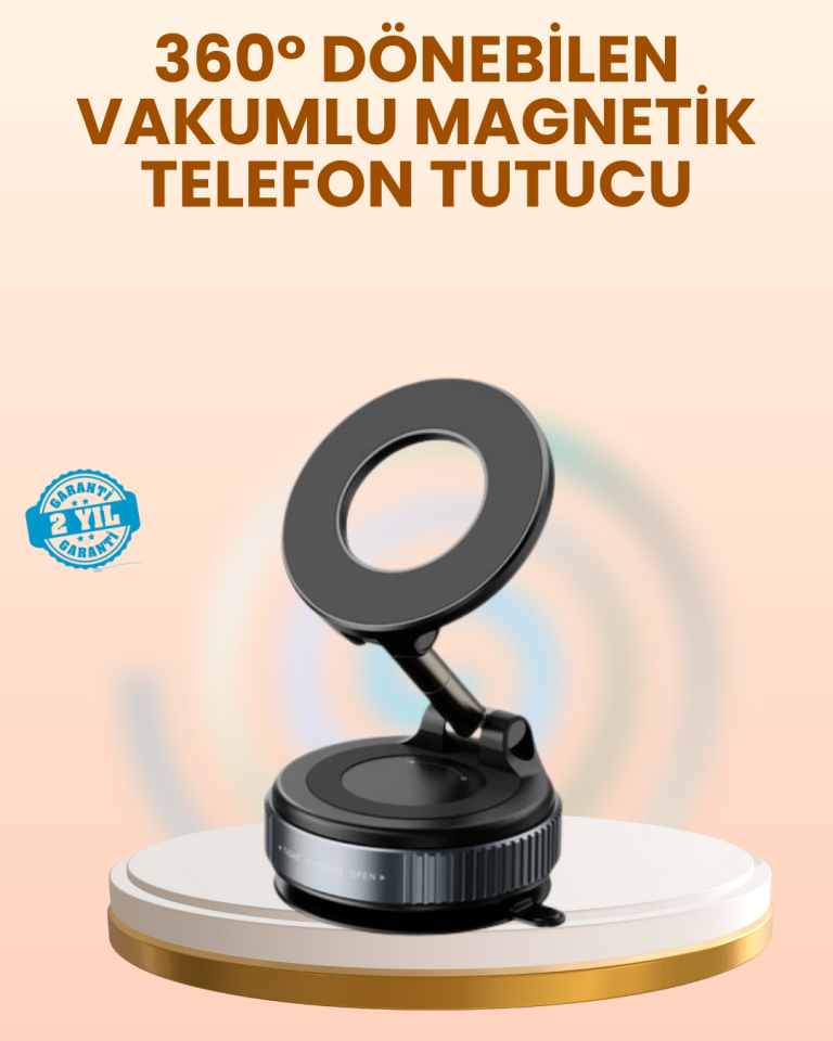 Vakumlu Manyetik Araç Telefon Tutucu Güçlü Tutuş - Lisinya
