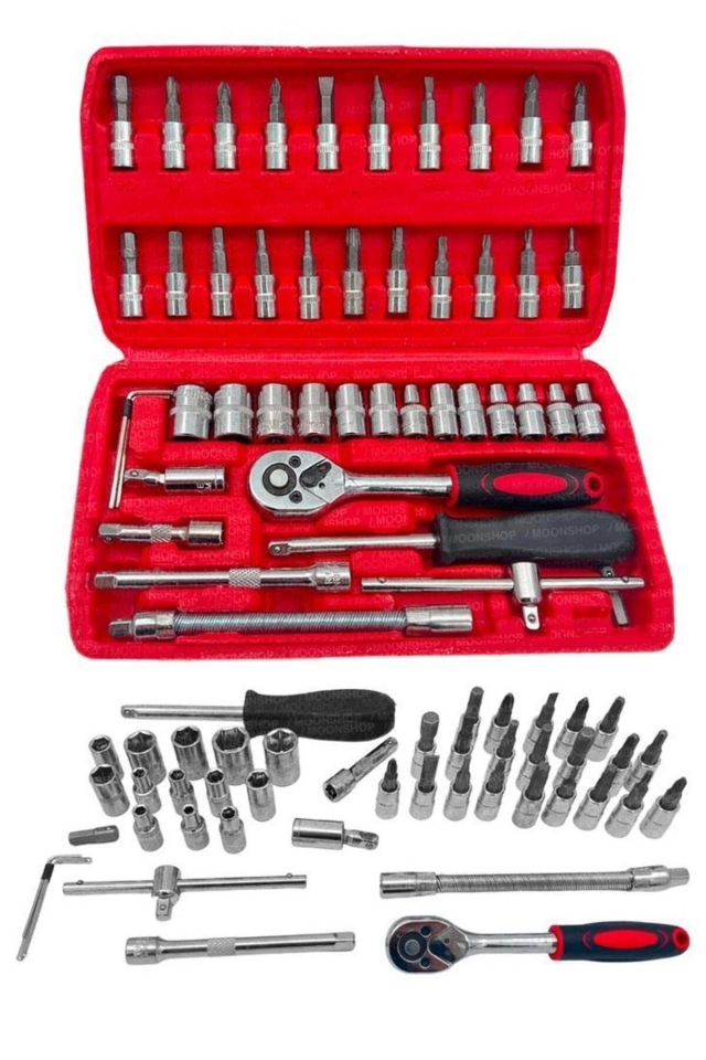 Cr-v Max 1/4 Cırcırlı 46 Parça Lokma Anahtar Takımı Bits Uç Seti Tam Set Germany ( Lisinya )