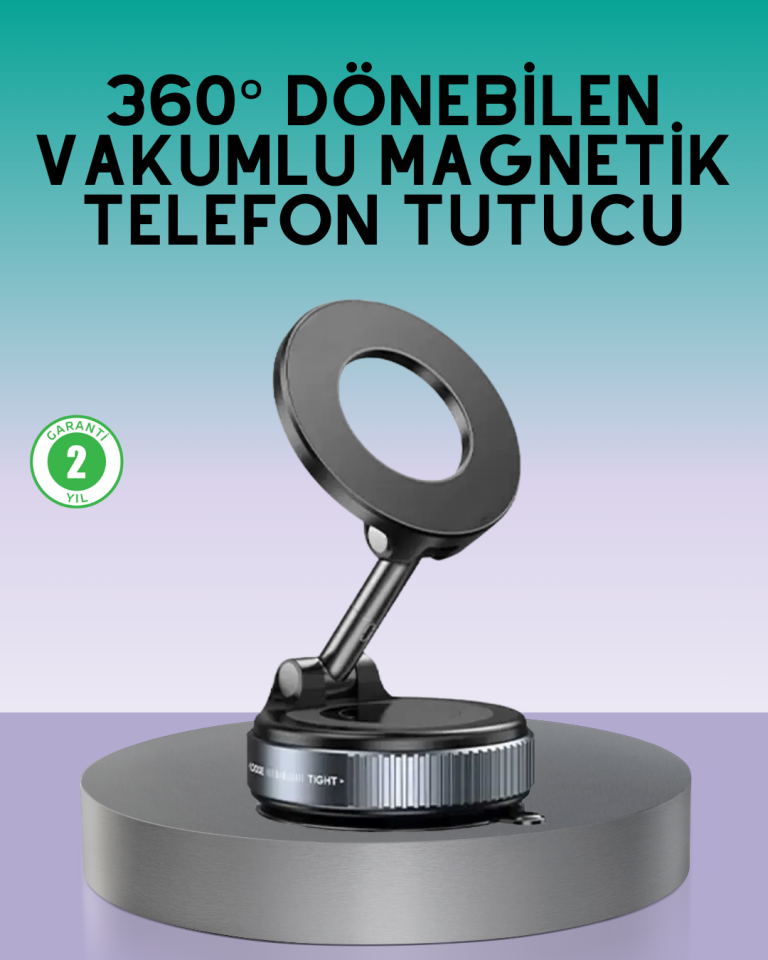360 Derece Ayarlanabilir Manyetik Araç Telefon Standı - Lisinya