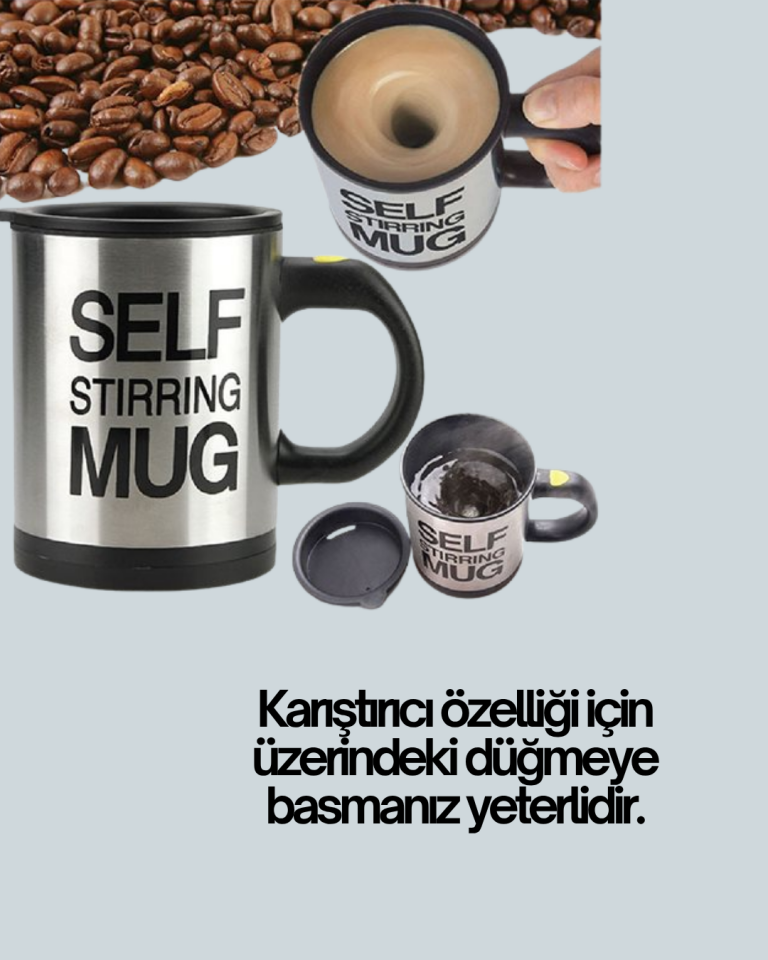 Toz İçecekler İçin Hızlı Karıştırma Özellikli Termos Kupa - Lisinya