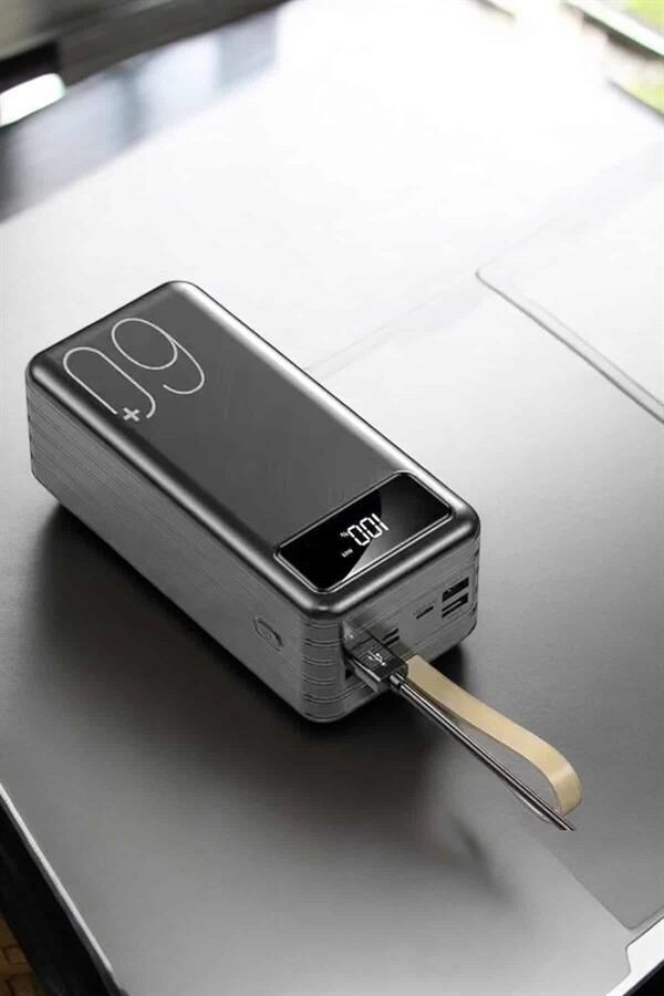Powerbank 60.000 MAH Dijital Göstergeli 4 Portlu Taşınabilir - Lisinya
