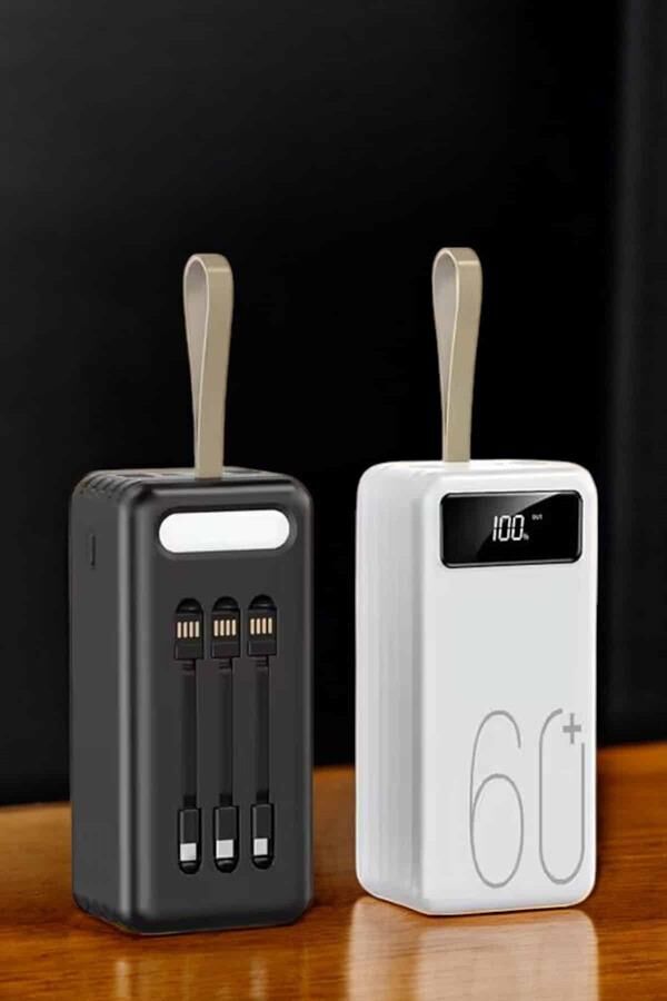 Powerbank 60.000 MAH Dijital Göstergeli 4 Portlu Taşınabilir - Lisinya