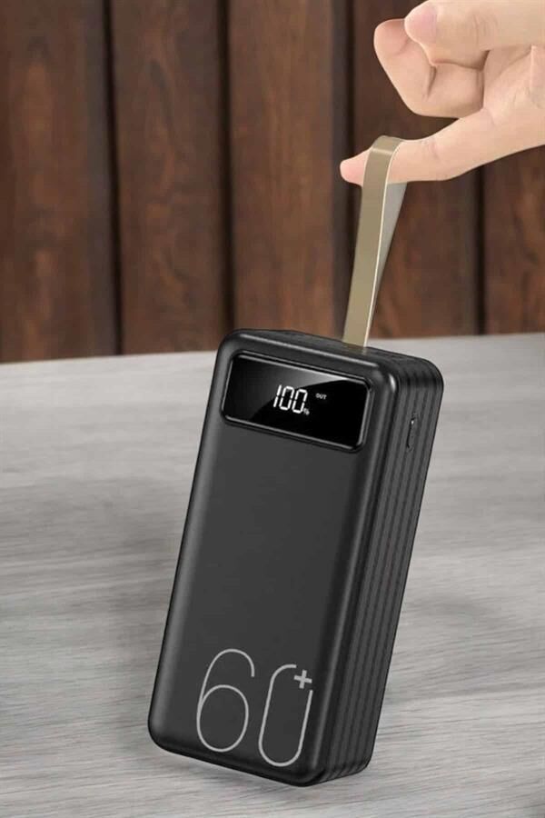 Powerbank 60.000 MAH Dijital Göstergeli 4 Portlu Taşınabilir - Lisinya