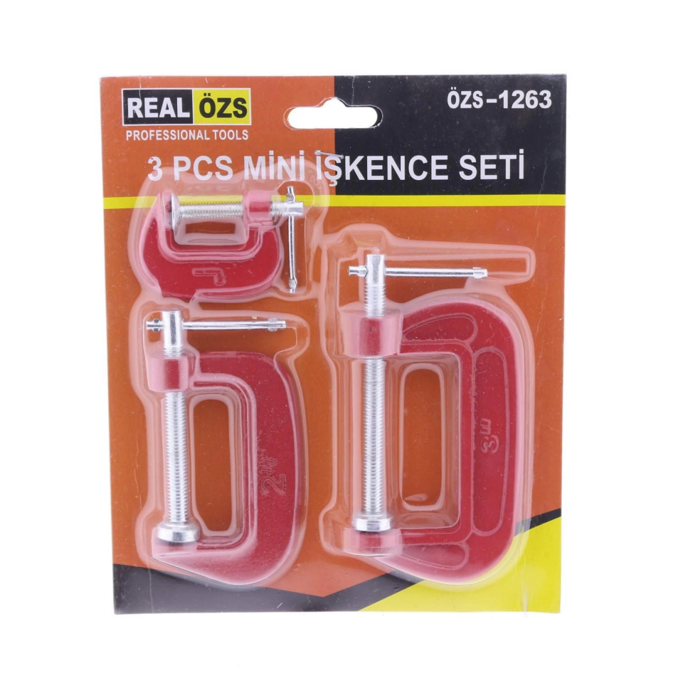 3 Parça C Tipi Mengene Seti İşkence Aleti Hobi İşkence ( Lisinya )