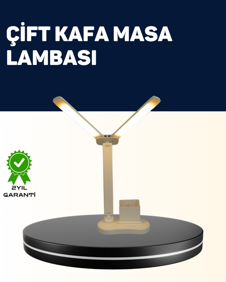 Ayarlanabilir Kısılabilir LED Masa Lambası | Entegre Kalemlik ve Telefon Tutucu Özellikli - Lisinya