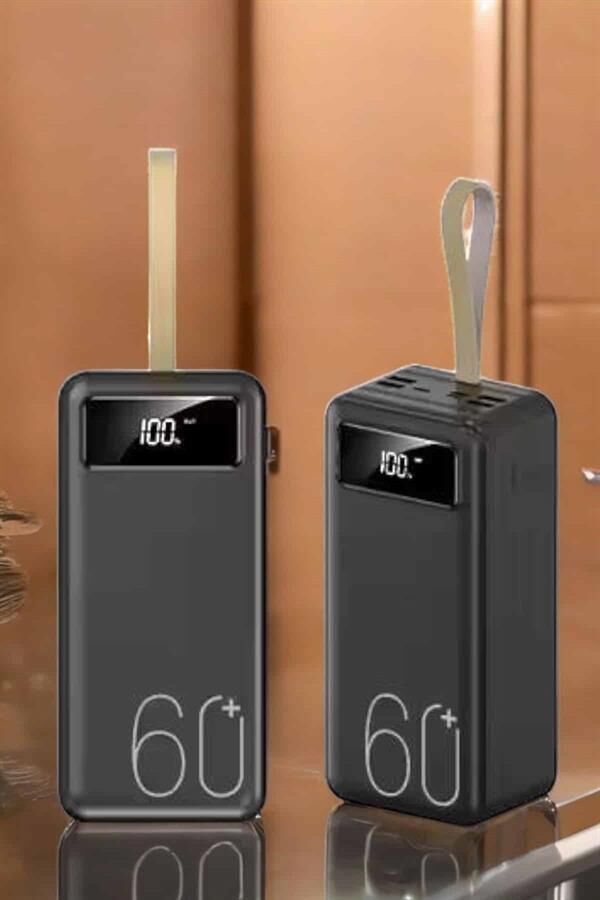 YamanHobi Çok Kablolu Powerbank LED Ekranlı 4 Cihaz Şarj Destekli