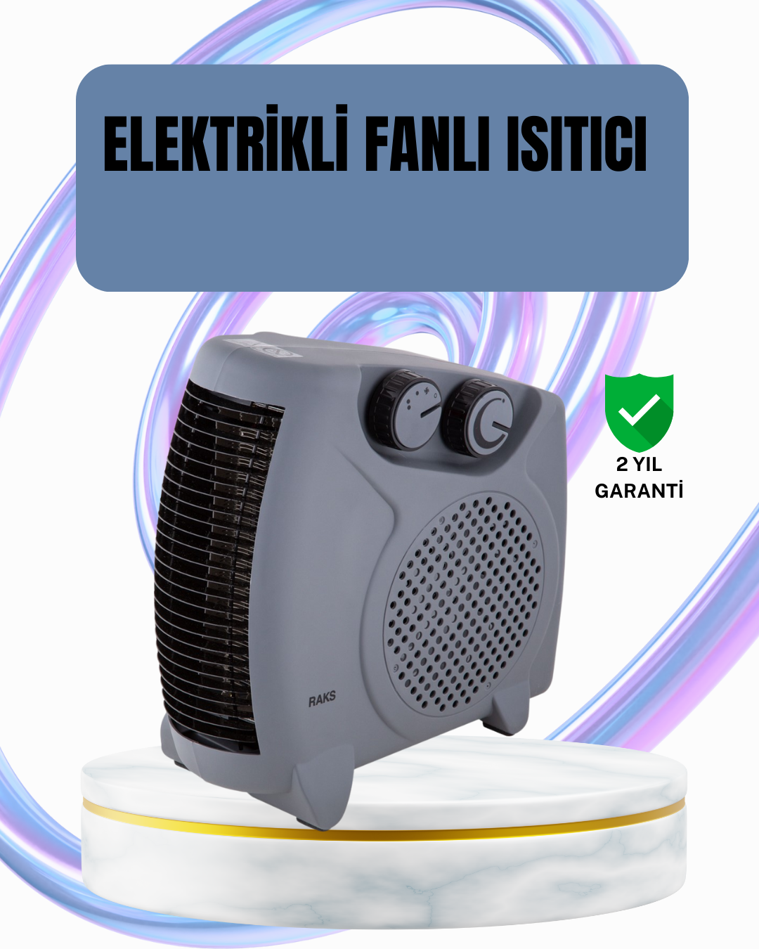 Fanlı Oda Isıtıcısı Termostat Kontrollü Soğuk Hava Üfleme Modu - Lisinya