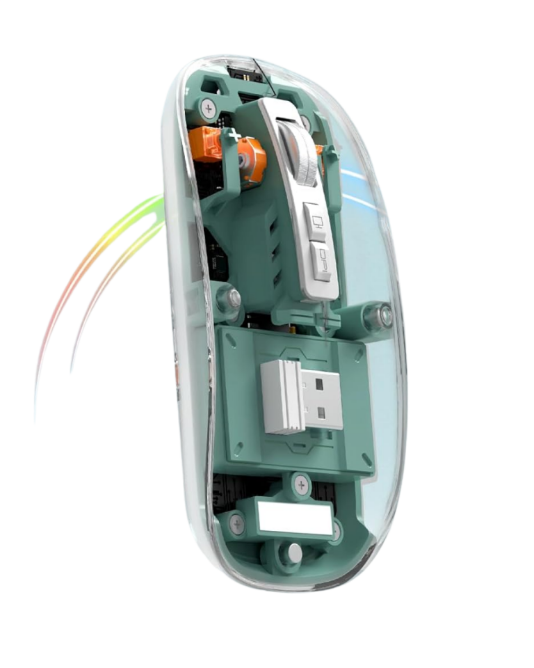 Şeffaf Tasarımlı Bluetooth Kablosuz Mouse Pilli Kullanım - Lisinya