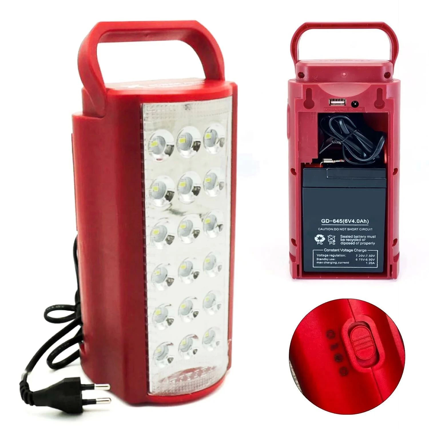 24 Büyük Ledli 80 Saat Yanan Powerbank Özellikli Akülü Led Işıldak ( Lisinya )
