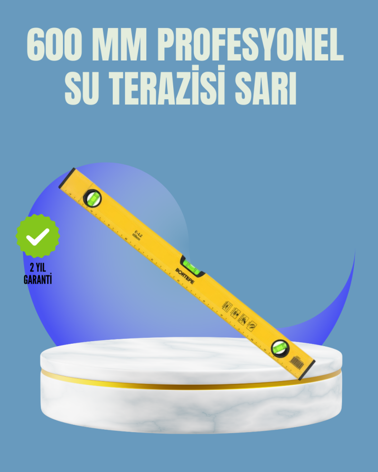 Dayanıklı Plastik Gövdeli 600 mm Su Terazisi - Lisinya