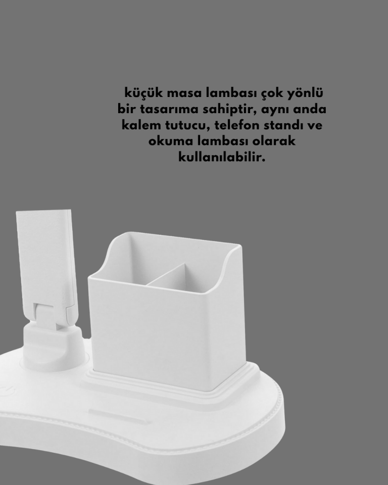 Ayarlanabilir Açıya Sahip Masa Lambası | Kademeli Işık Seviyesi, Modern ve Kompakt Tasarım - Lisinya