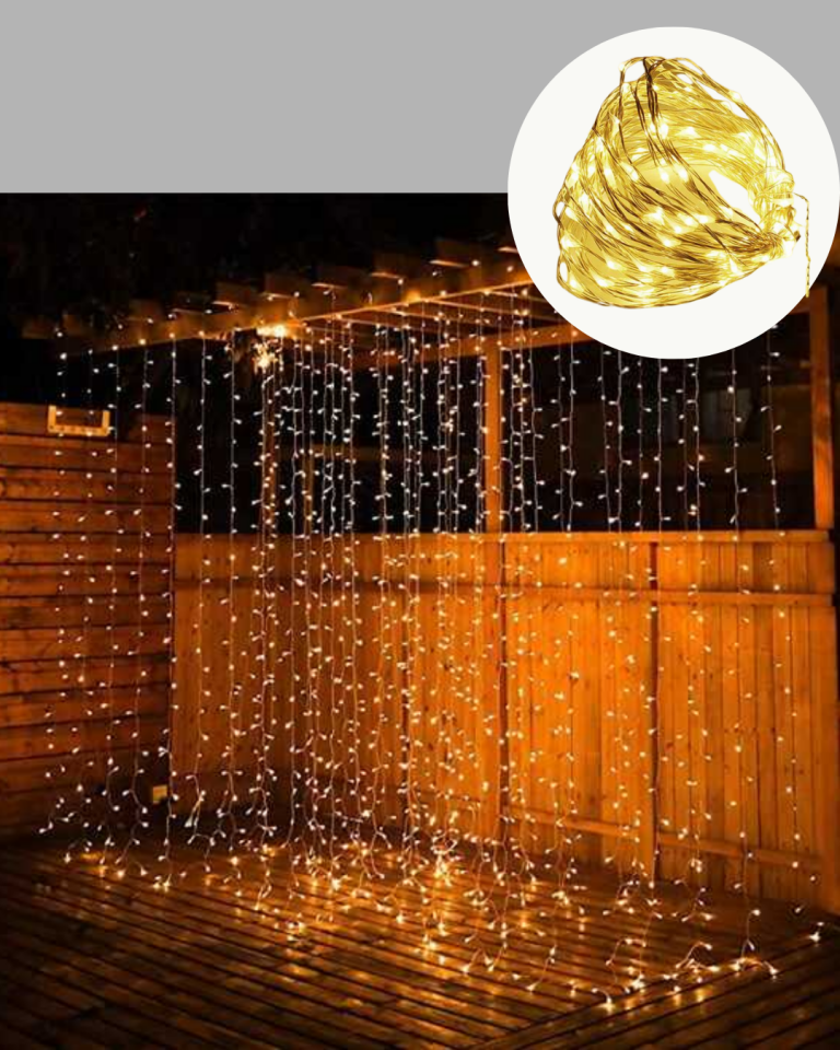 3x3 Metre Perde LED Işık Sıcak  Şelale Tasarım Dekoratif Aydınlatma - Lisinya