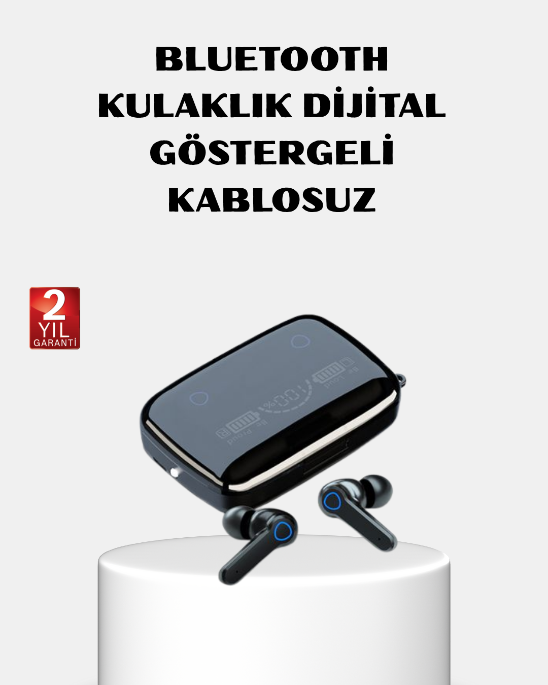 YamanHobi M19 Bluetooth 5.3 Kulaklık Powerbank Özellikli LED Göstergeli Siyah