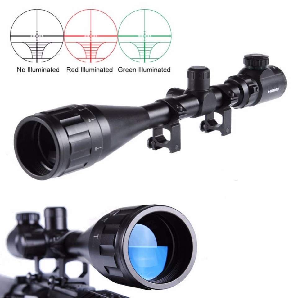 4-16x50 Aoeg Zoomlu  Dürbünü çift Işıklı Kırmızı,yeşil Kaynaklı Avcılık Dürbün ( Lisinya )