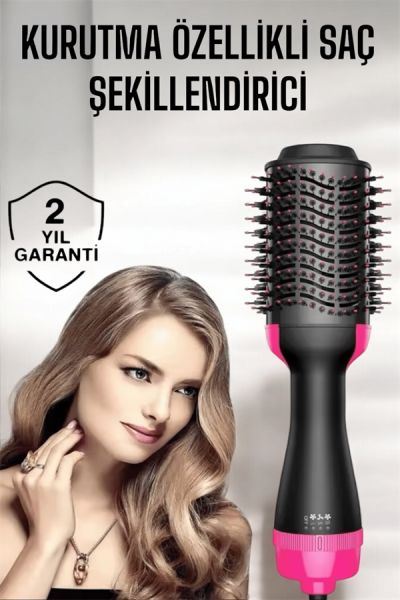 1200 Watt Gücünde, Negatif İyon Teknolojili, 3 Isı Kademeli Fön Tarağı - Lisinya