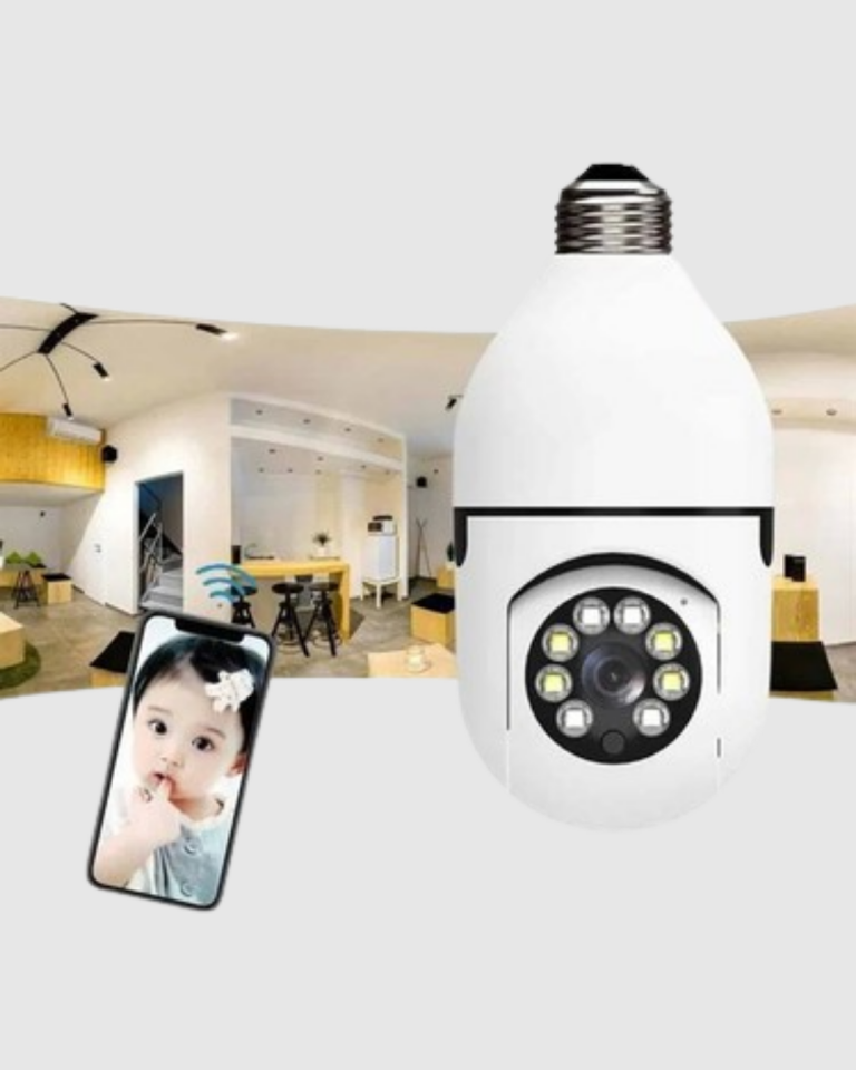 360° Akıllı Güvenlik Kamerası,Duya Takılabilir, Wi-Fi Bağlantılı, Hareket Sensörlü