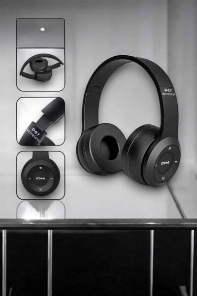Kulak Üstü TF Kart ve AUX Destekli Ergonomik Bluetooth Kulaklık