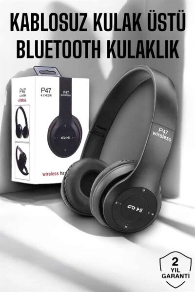 Kulak Üstü TF Kart ve AUX Destekli Ergonomik Bluetooth Kulaklık
