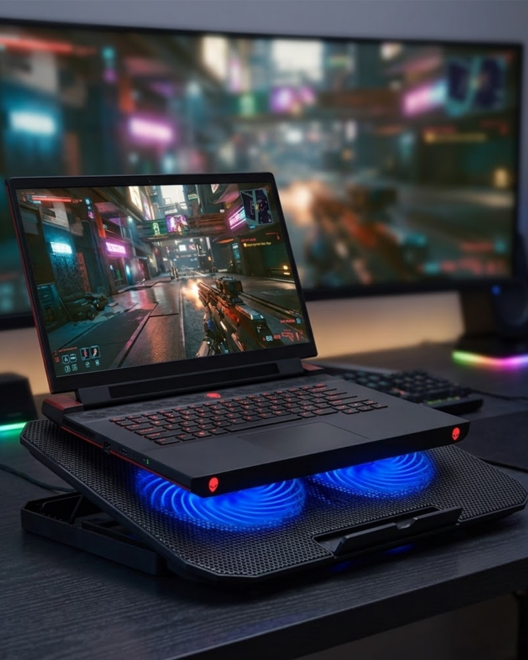 Laptop Soğutucu Stand Çift Fanlı 17 İnç Uyumlu Ayarlanabilir Notebook Altlığı - Lisinya