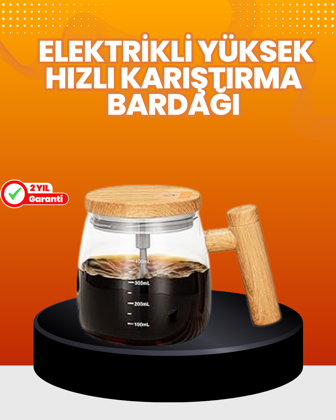 Isıtıcılı Manyetik Karıştırıcı Kupa – 400 ml, C Tipi Şarjlı, Akıllı Tasarım - Lisinya