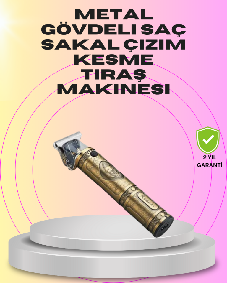 Güçlü Motorlu, 4 Kılavuz Taraklı Kompakt Saç Kesme Makinesi – Uzun Pil Ömürlü - Lisinya