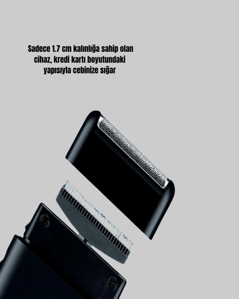 Elektrikli Tıraş Makinesi Çift Başlıklı Ultra İnce Tasarım - Lisinya