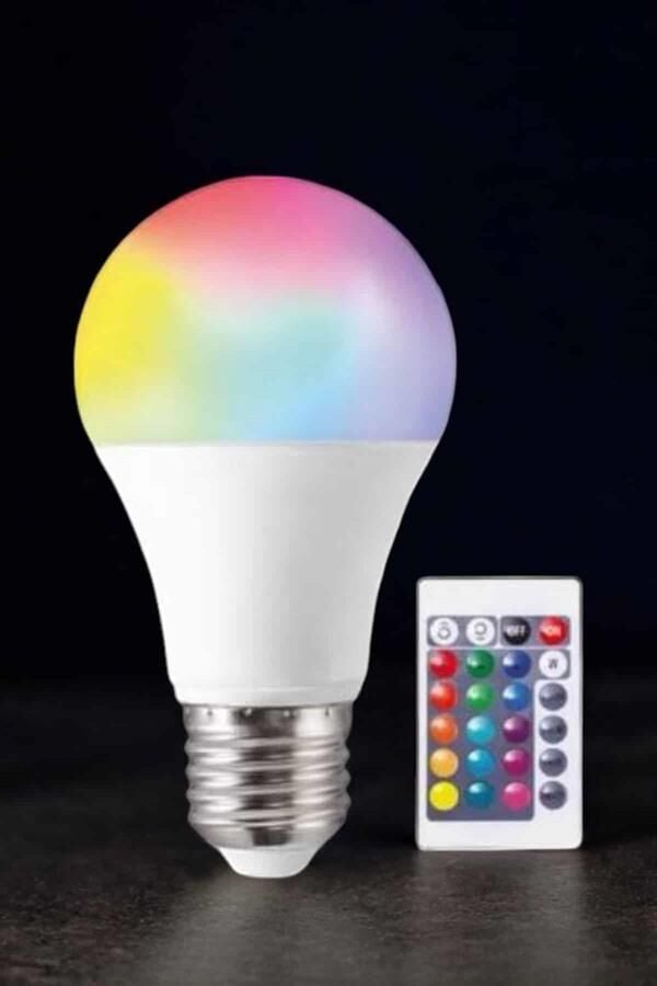 Renk Değiştirebilen RGB Işıklı Led Ampul A+Enerji 15 Watt Led Işık - Lisinya