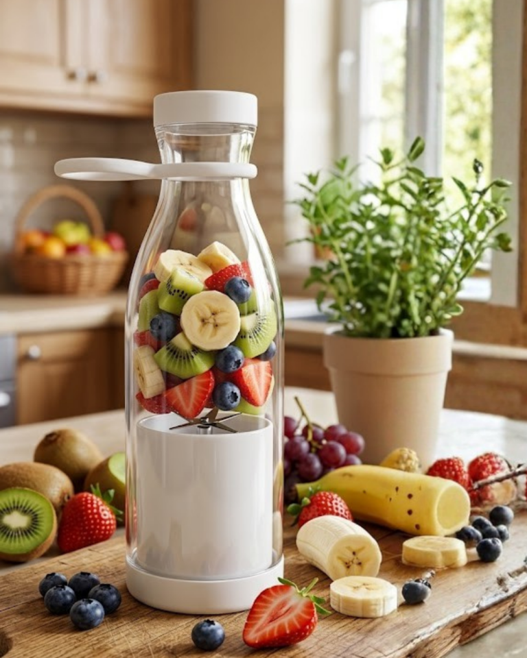 USB Şarjlı Mini Blender Taşınabilir Smoothie Yapıcı 380 ml Pratik Kullanım - Lisinya