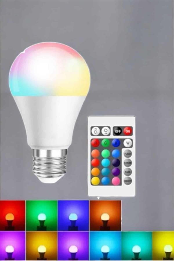 RGB Led Lamba Led Işık Ampul Renk Değiştirebilen 100 Watt - Lisinya