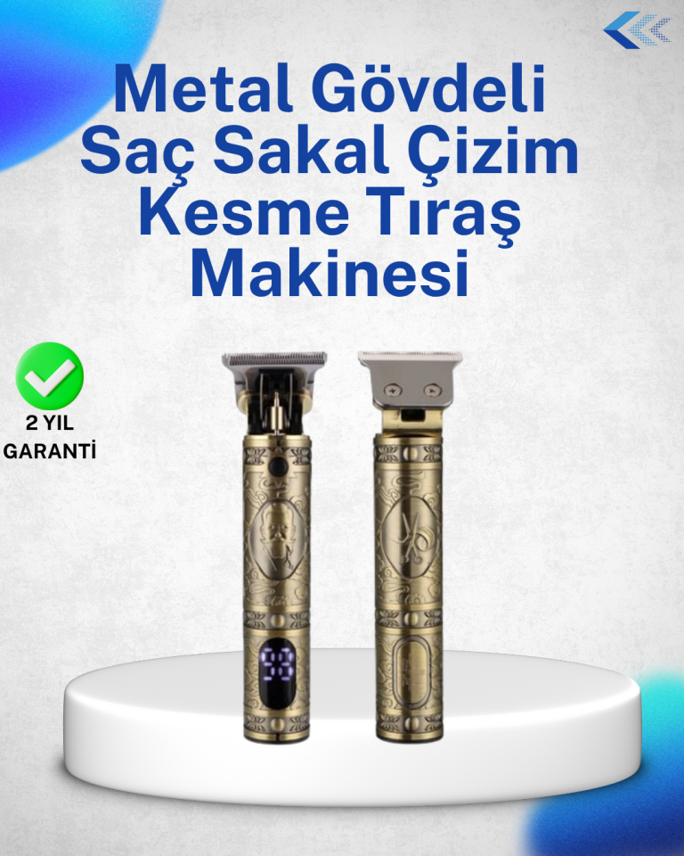 Dayanıklı Çelik Kafa ve Güçlü Motorlu Saç Sakal Makinesi - Lisinya