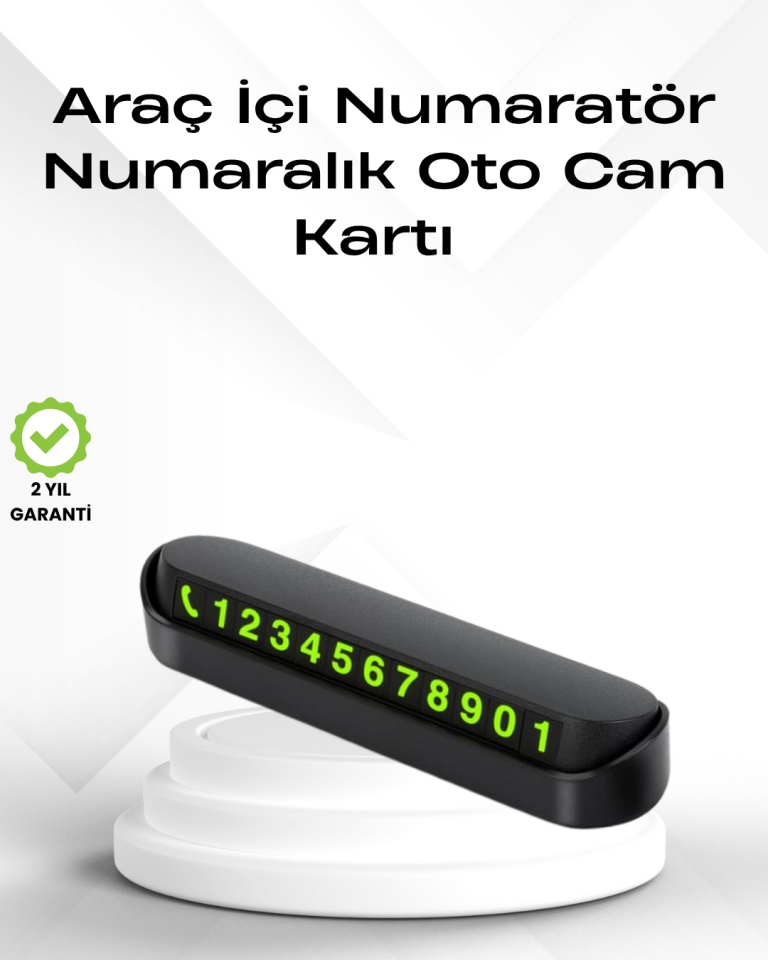 Fosforlu Işıltı ile Araç İçi Telefon Numaratörü – Güvenli Parkın Anahtarı - Lisinya