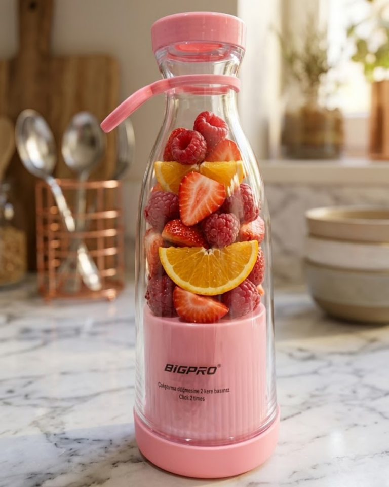 Taşınabilir Blender Smoothie ve Meyve Karıştırıcı Kablosuz Kullanım - Lisinya