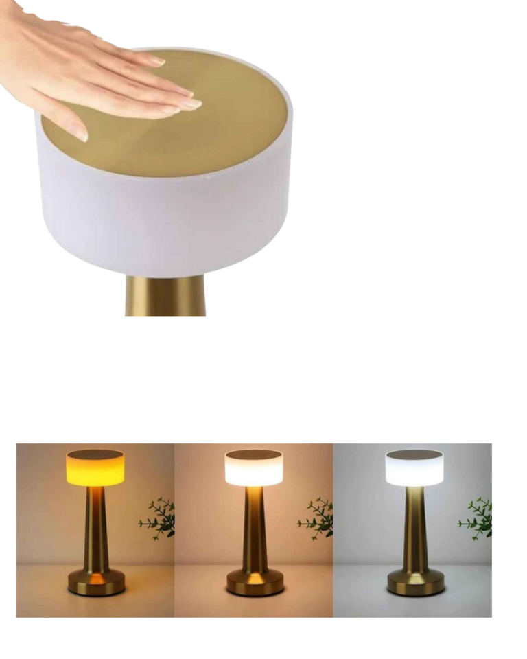 Şarjlı Dokunmatik LED Masa Lambası 3 Renk Dimmer Özellikli - Lisinya