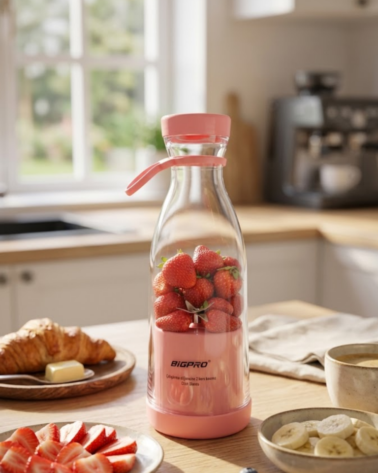 Kablosuz Taşınabilir Blender Smoothie Milkshake Hazırlama Tek Tuş Kullanım - Lisinya